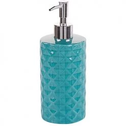 Beliani Rangements Salle De Bain Lot De 4 Accessoires Vert Bleu De Salle De Bain -Rangements déco Soldes lot de 4 accessoires vert bleu de salle de bain 2