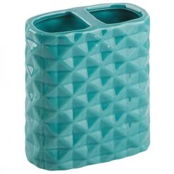 Beliani Rangements Salle De Bain Lot De 4 Accessoires Vert Bleu De Salle De Bain -Rangements déco Soldes lot de 4 accessoires vert bleu de salle de bain 3