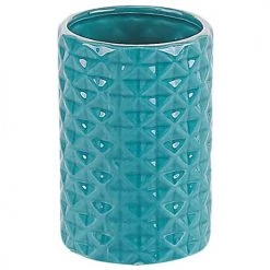 Beliani Rangements Salle De Bain Lot De 4 Accessoires Vert Bleu De Salle De Bain -Rangements déco Soldes lot de 4 accessoires vert bleu de salle de bain 4