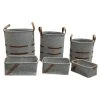 Meubletmoi Paniers Et Corbeilles Lot De 6 Corbeilles Rondes Et Rectangulaires En Feutre Gris -Rangements déco Soldes lot de 6 corbeilles rondes et rectangulaires en feutre gris