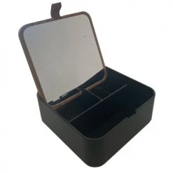 Jolipa Rangements à Bijoux Miroir Organiseur à Bijoux En Bambou