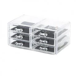 Compactor Rangements à Bijoux Organiseur Cosmétiques Et Bijoux 6 Tiroirs 23,8x15cm -Rangements déco Soldes organiseur cosmetiques et bijoux 6 tiroirs 23 8x15cm 2