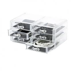 Compactor Rangements à Bijoux Organiseur Cosmétiques Et Bijoux 6 Tiroirs 23,8x15cm -Rangements déco Soldes organiseur cosmetiques et bijoux 6 tiroirs 23 8x15cm 3