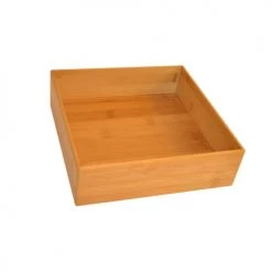 Home Bain Rangements Salle De Bain Organizer Carré En Bambou 22,5x22,5