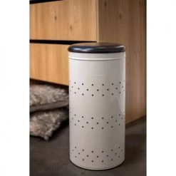 Rossignol Paniers à Linge Panier à Linge 45L En Métal Blanc -Rangements déco Soldes panier a linge 45l en metal blanc 5