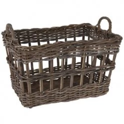 Wadiga Paniers à Linge Panier à Linge à Porter Buanderie En Rotin