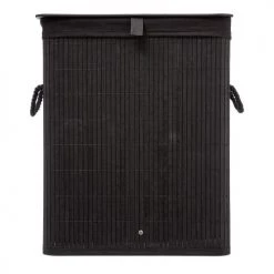 Five Simply Smart Paniers Et Corbeilles Panier à Linge Bambou Noir -Rangements déco Soldes panier a linge bambou noir 4