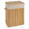 Wadiga Paniers à Linge Panier à Linge Bambou Poignées Corde Intérieur Amovible Beige -Rangements déco Soldes panier a linge bambou poignees corde interieur amovible beige