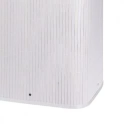 Wadiga Paniers Et Corbeilles Panier à Linge Blanc En Bambou Et Intérieur Amovible En Coton -Rangements déco Soldes panier a linge blanc en bambou et interieur amovible en coton 2