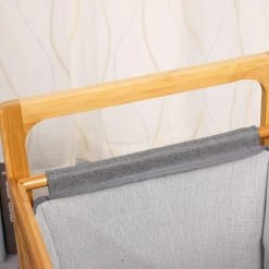 Kitchen Move Paniers Et Corbeilles Panier à Linge Bois Naturel Gris H60cm -Rangements déco Soldes panier a linge bois naturel gris h60cm 5