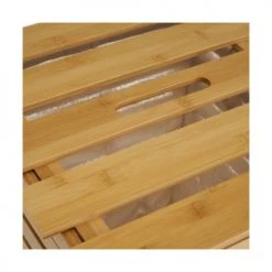 Wadiga Paniers à Linge Panier à Linge En Bambou 40x40x58cm -Rangements déco Soldes panier a linge en bambou 40x40x58cm 4