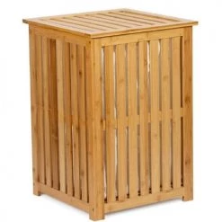 Wadiga Paniers à Linge Panier à Linge En Bambou Avec Sac Intérieur Amovible