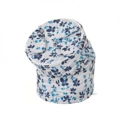 Wadiga Paniers à Linge Panier à Linge En Polyester Blanc Et Bleu Floral 40x40x55cm -Rangements déco Soldes panier a linge en polyester blanc et bleu floral 40x40x55cm 1