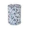 Wadiga Paniers à Linge Panier à Linge En Polyester Blanc Et Bleu Floral 40x40x55cm -Rangements déco Soldes panier a linge en polyester blanc et bleu floral 40x40x55cm