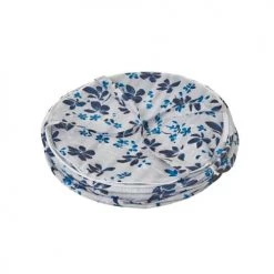 Wadiga Paniers à Linge Panier à Linge En Polyester Blanc Et Bleu Floral 40x40x55cm -Rangements déco Soldes panier a linge en polyester blanc et bleu floral 40x40x55cm 2