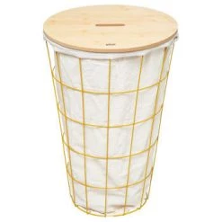 Five Simply Smart Paniers Et Corbeilles Panier à Linge Moutarde -Rangements déco Soldes panier a linge moutarde 8