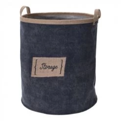 Wadiga Paniers à Linge Panier à Linge Rond En Toile De Jean