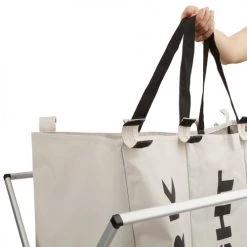 Tectake Paniers Et Corbeilles Panier à Linge Triple Beige -Rangements déco Soldes panier a linge triple beige 5