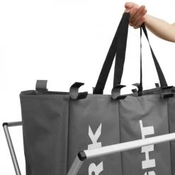 Tectake Paniers Et Corbeilles Panier à Linge Triple Gris Foncé -Rangements déco Soldes panier a linge triple gris fonce 5