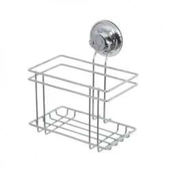 Compactor Rangements Salle De Bain Panier à ventouse 18.5 X 13.2 X H.20.3 Cm