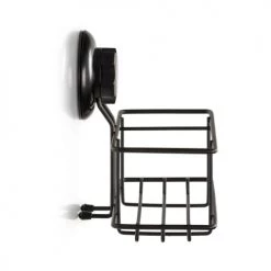 Compactor Rangements Salle De Bain Panier à Ventouse Noir -Rangements déco Soldes panier a ventouse noir 2