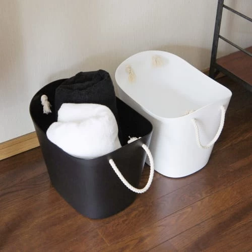 Hachiman Paniers à Linge Panier De Rangement Noir 50 X 38 X 33 Cm 6 Hachiman Paniers à Linge Panier De Rangement Noir 50 X 38 X 33 Cm – Image 4