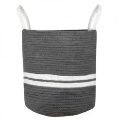 Stof Paniers Et Corbeilles Panier En Coton Gris