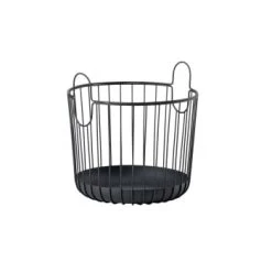 Zone Denmark Paniers Et Corbeilles Panier En Fer Gris Clair -Rangements déco Soldes panier en fer noir 10