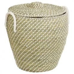 Unimasa Paniers Et Corbeilles Panier En Paille Tressé à Lanières Blanches 45cm