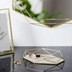 Umbra Rangements à Bijoux Plateau à Bijoux En Métal Couleur Laiton -Rangements déco Soldes plateau a bijoux en metal couleur laiton 3