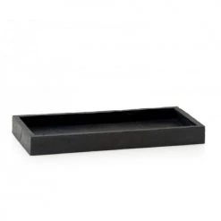 Wadiga Rangements Salle De Bain Plateau De Présentation Salle De Bain En Résine Noire Effet Ardoise