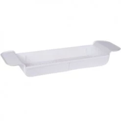 Wadiga Rangements Salle De Bain Pont De Baignoire En Plastique Blanc Extensible - 55 à 78cm