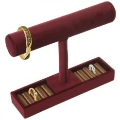 Wadiga Rangements à Bijoux Porte Bijoux En Velours Rouge Bordeaux -Rangements déco Soldes porte bijoux en velours rouge bordeaux 2