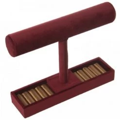 Wadiga Rangements à Bijoux Porte Bijoux En Velours Rouge Bordeaux
