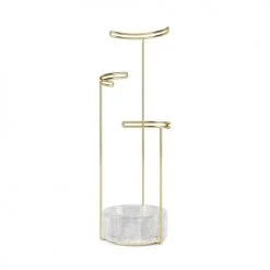 Umbra Rangements Salle De Bain Porte Bijoux Tesora Acier Transparent -Rangements déco Soldes porte bijoux tesora acier transparent 4