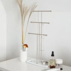 Umbra Rangements à Bijoux Porte Bijoux Trigem Métal Gris -Rangements déco Soldes porte bijoux trigem metal gris 3