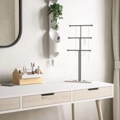 Umbra Rangements à Bijoux Porte Bijoux Trigem Métal Gris -Rangements déco Soldes porte bijoux trigem metal gris 4