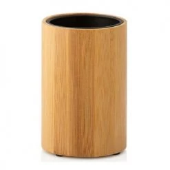 Wadiga Rangements Salle De Bain Porte Brosse à Dents En Bambou Et Polyrésine Noire