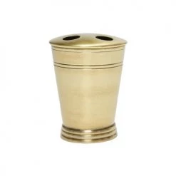 Signature Rangements Salle De Bain Porte Brosse à Dents En Laiton Finition Dorée - Or