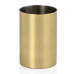 Wadiga Rangements Salle De Bain Porte Brosse à Dents Rond En Acier Inoxydable Doré