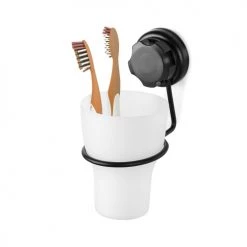 Compactor Rangements Salle De Bain Porte Brosses à  Dents à ventouse 8 X 11 X H.15.5 Cm -Rangements déco Soldes porte brosses a dents a ventouse 8 x 11 x h 15 5 cm 3