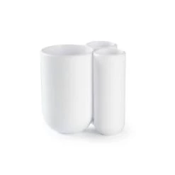 Umbra Rangements Salle De Bain Porte Brosses à Dents Touch Pvc Gris -Rangements déco Soldes porte brosses a dents touch pvc blanc 6