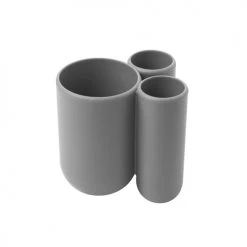 Umbra Rangements Salle De Bain Porte Brosses à Dents Touch Pvc Gris -Rangements déco Soldes porte brosses a dents touch pvc gris 4