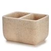 Wadiga Rangements Salle De Bain Porte éponges Double En Polyrésine Effet Pierre Beige -Rangements déco Soldes porte eponges double en polyresine effet pierre beige
