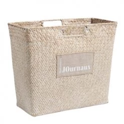 Maisons Du Monde Porte-revues Et Caisses Porte-journaux En Fibre Végétale Blanc