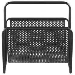 Beliani Porte-revues Et Caisses Porte-magazines En Acier Noir -Rangements déco Soldes porte magazines en acier noir 2
