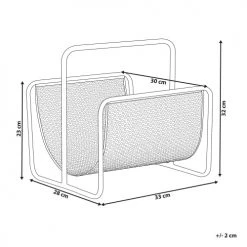 Beliani Porte-revues Et Caisses Porte-magazines En Acier Noir -Rangements déco Soldes porte magazines en acier noir 4