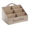 Jolipa Porte-revues Et Caisses Porte-magazines En Bois 6 Compartiments -Rangements déco Soldes porte magazines en bois 6 compartiments