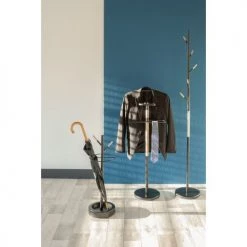 Present Time Boîtes Porte Parapluies En Acier Et Bois H74cm -Rangements déco Soldes porte parapluies en acier et bois h74cm 3