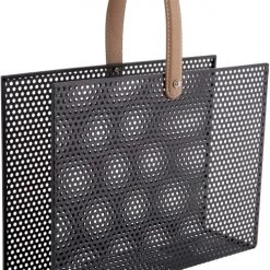 Present Time Porte-revues Et Caisses Porte Revues Avec Poignée Imitation Cuir